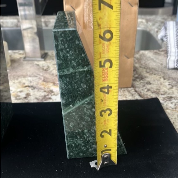 New Stunning Viking Green Marble Maul Book Ends.  Weight is 4 pounds each. - Picture 6 of 10